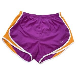 Nike Tempo Running Shorts Womens Small Purple Orange Dri-FIT Athletic Gym 3in